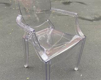 Louis XV Style Ghost LuciteAcrylic Armchair