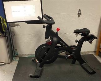 Peloton Bike With Floor Mat  3lb Weights