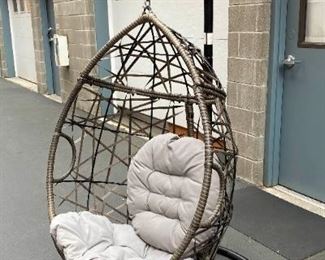 Vinyl Wicker Hammock Egg Chair