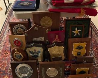 Plaques and memorabilia from Four-Star Army General. (PLEASE NOTE THAT A FEW OF THESE PLAQUES HAVE BEEN PULLED BY THE FAMILY).