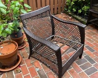 Rattan chair.