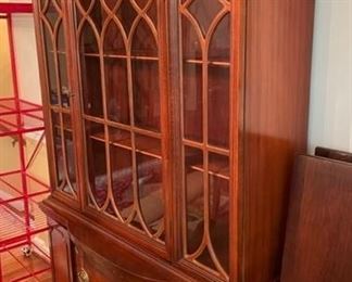 Mahogany china cabinet.