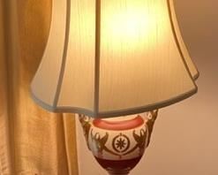 Ceramic lamp.