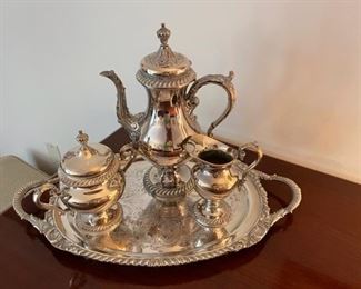 Wilcox International Silver Co. tea service.