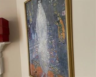 Framed print of "Portrait of Baroness Elizabeth Bachofen-Echt" by Gustav Klimt