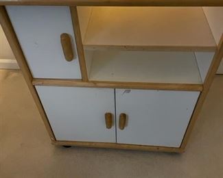 Kitchen island with storage.