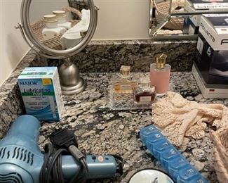 Bathroom accessories.