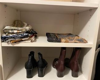Women's clothes, shoes and purses.