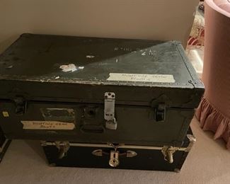 Military trunks.