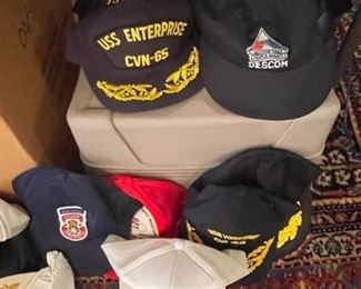 Military hats.