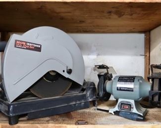 Craftsman Chop Saw - Double Sided Bench Grinder