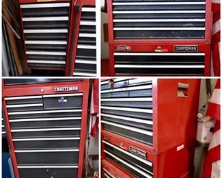 Nice Craftsman Tool Cabinet Chest  (4 pcs) with lots of storage and some craftsman tools included.