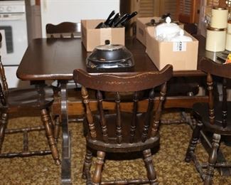 Kitchen Wood Table with 6 chairs