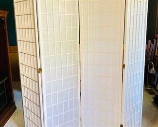 Japanese Room Screen Divider Wood & Rice Paper