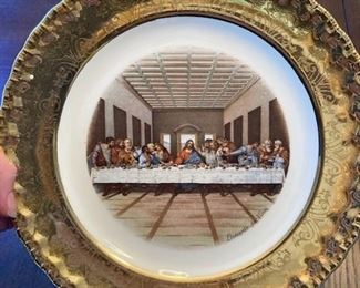 Last Supper Plate 22k gold rim