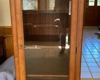 1 of 2 Wooden & Glass Display Cabinets