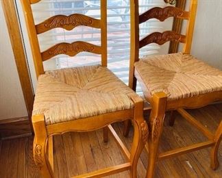 Pair of Carved Back Barstool