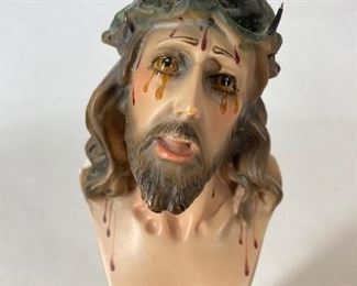 Antique Chalkware Statue Sr. Cristo de Limpias