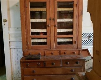 Pine Step Back Cupboard