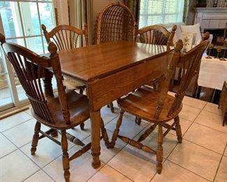 	#14	Drop side table with 4 chairs 47x28-42x30	 $125.00 		