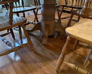 	#15	Table with 6 chairs (2 arm chairs)and 2 leaves 72x47x30	 $175.00 		