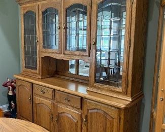 	#16	Two piece lighted china cabinet 75x18x79	 $150.00 		