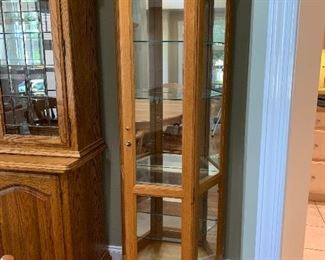 	#17	Lighted curio cabinet 22x13x73	 $80.00 		