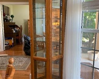 	#18	Lighted curio cabinet 22x13x73	 $80.00 		