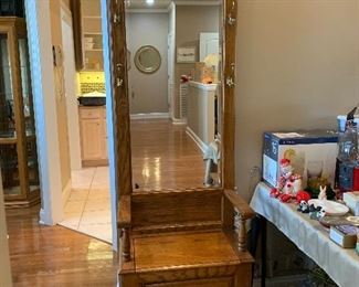 	#38	Hall tree with lift up seat 24x16x77	 $80.00 		