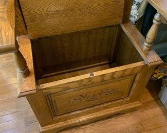 	#38	Hall tree with lift up seat 24x16x77	 $80.00 		