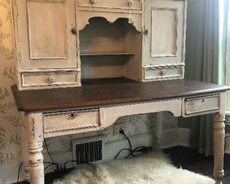 White 'plantation' desk - top just sits on top.