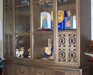 Matching china hutch, Hummels, stemware