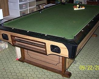 Pool table - racks and cue sticks not pictured