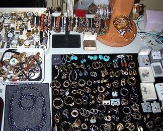 More samples of jewelry including bracelets and earrings. 