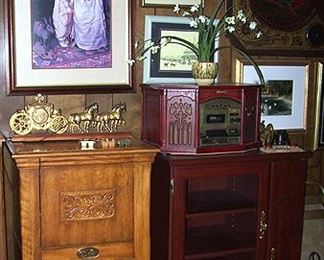 Wet bar (not old), entertainment cabinet, record player combination