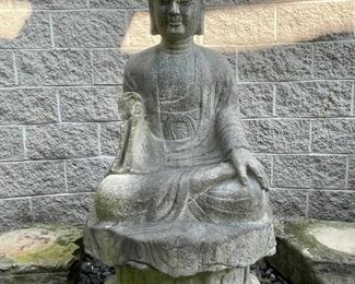 Large Chinese Carved Stone Buddha