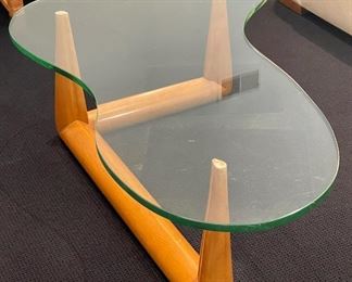 Attributed to T.H. Robsjohn Gibbings for Widdicomb Glass Top Cocktail Table