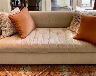 Custom Cream Upholstered Sofa