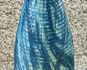 JT Abernathy Blue Glazed Pottery Vase