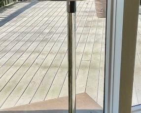 Pair of Hansen Crystal and Chrome Floor Lamps