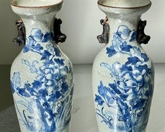 Pair of Chinese Blue and White Vases