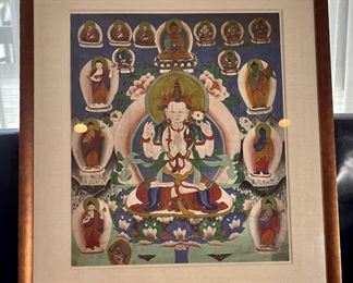 Tibetan Thangka on Cloth