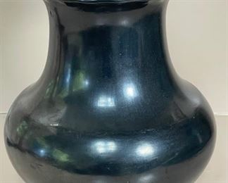 Maria Martinez Blackware Jar Signed "Maria Poveka"