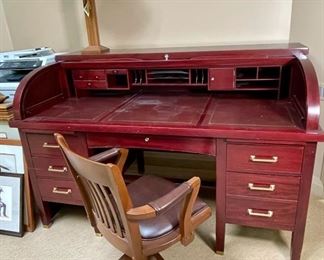 Roll Top Desk & Chair
