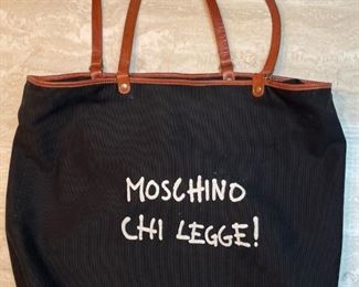 Moschino "Chi Legge" Canvas tote