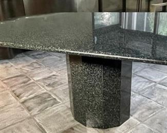 Green & Black Granite U-Shaped Dining Table