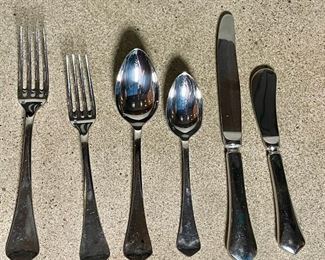 Jean Couzon Silver Stainless Steel Flatware Set