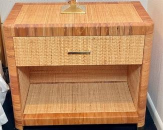  Bielecky Brothers Rattan & Wicker Night Stand
