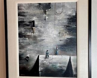 Robert Watson Surrealist Oil on Canvas