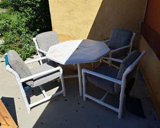 Pvc patio set $125 located at our last sale 767 Aragon NE palmbay